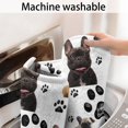 thumbnail image 5 of French Bulldog Footprint Bathroom Rugs Mat,Non Slip Microfiber Bathroom Rug,Rubber Backing,Soft Bathroom Mats for Bathroom Floor,Tub and Shower,17x27in(43x68cm), 5 of 5
