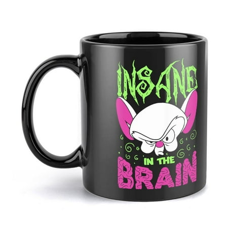 

Pinky And The Brain Ceramic black double-sided mug coffee and tea cup 11oz