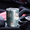 thumbnail image 4 of 30oz Blue Christmas Snowman Pattern Tumblers Stainless Steel Tumbler with Lid and Straw,Vacuum Insulated Double Wall Travel Tumbler Cups Mug with Cleaning Brush for Coffee,Tea, 4 of 7