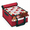 Red-72 - 3“ Ornaments, variant on Christmas Ornament Storbox With Adjustable Dividers Zippered Top Stores Up To 54 Holiday Ornaments (4 Inch) Xmas Ball Decorations