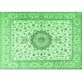 thumbnail image 1 of Ahgly Company Indoor Rectangle Medallion Emerald Green Traditional Area Rugs, 6' x 9', 1 of 4