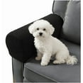 thumbnail image 3 of 1 Par Fundas Elásticas para Reposabrazos de Sofá Sillón Slipcovers Funda Lavable para Sillón Cubierta de Brazo para Sofá Silla Reclinable Negro, 3 of 11