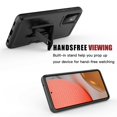 thumbnail image 4 of for Samsung Galaxy A52 5G Card Slot Holster Phone Case Heavy Duty Shock Absorption Kickstand Armor Case with Belt Swivel Clip Cover with Tempered Glass, 4 of 4