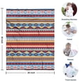 thumbnail image 4 of Colorful Geometric Striped Pattern Blanket,Comfortable Soft Flannel Throw Blanket,All Season,Warm Lightweight Blankets for Sofa Bed Couch Living Room Chair,30"x40", 4 of 4