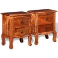 thumbnail image 3 of vidaXL Nightstands with Drawers 2 pcs Solid Acacia Wood, 3 of 5