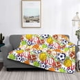 thumbnail image 2 of Rateoe Balls Pattern Flannel Throw Blanket, Ultra-soft Blanket for Bed, Couch, Car, Hypoallergenic Anti-pilling blanket-50"x40"(Horizontal), 2 of 6