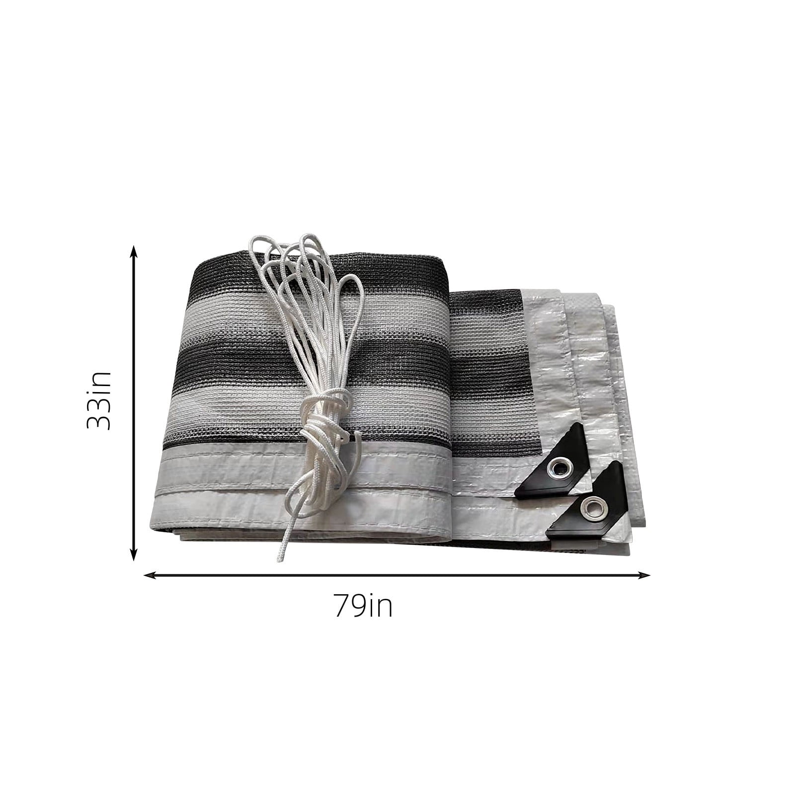HARPI Premium Outdoor Sunny Shade Cloth, Pergola, And Backyard Patio Sunshade With Protection, Heat Material, Reinforced Grommets (Gray) Plastic