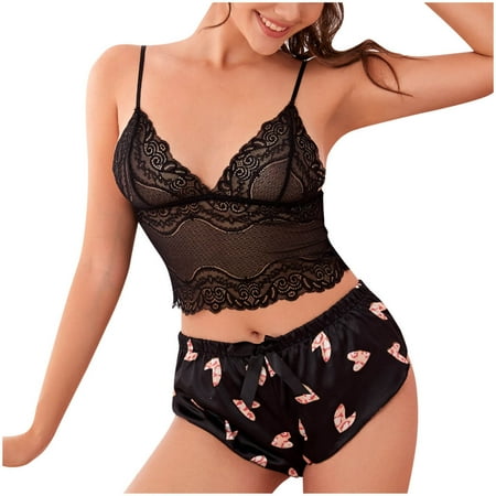 

XINSHIDE Underwear Women Lingerie Set Sexy Bralette And Love Panty Set Strappy Lace Pajamas Lingerie Women Underwear Sexy