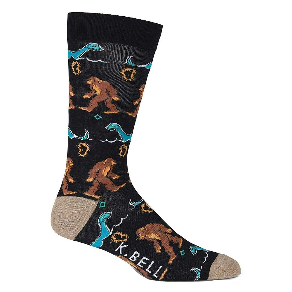K. Bell Socks K. Bell Men's Myths & Legends Crew Socks, Black, Sock