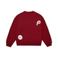 thumbnail image 4 of Women's Mitchell & Ness  Burgundy Philadelphia Phillies Crewneck Sweatshirt, 4 of 7