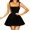 Black, variant on Vedolay Formal Dresses For Women Womens Formal Sleeveless Button Down Elastic Waist Swing Dresses,Black L