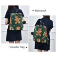 thumbnail image 4 of FORMRS Women's Travel Backpack Purse Anti-theft Hidden Pockets Casual Shoulder Bag, Green Christmas Gingerbread, 4 of 7