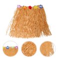 thumbnail image 4 of KAKOWELY Falda de mesa para fiesta hawaiana, falda de mesa para luau hawaiano, decoración de mesa, decoración para fiesta tropical, 4 of 4