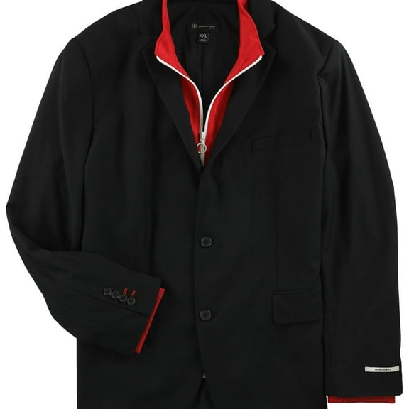 I.N.C Mens Layered Sport Coat, Black, Medium