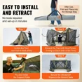 thumbnail image 4 of Army Green 12x12FT Pop Up Gazebo Tent with 6 Removable Privacy Wind Cloths and Mesh Windows Mosquito Netting Sun Shelter, 4 of 6