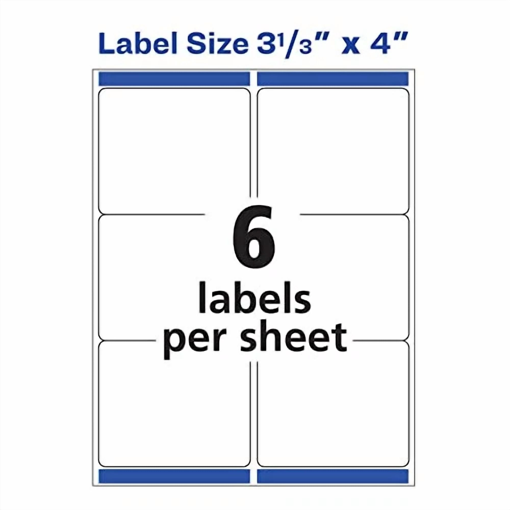 BUTTERFLY- Shipping Address Labels, Laser & Inkjet Printers, 3-1/3X4 Labels, 60 Labels