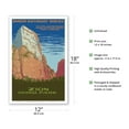 thumbnail image 2 of Zion National Park - Great White Throne Mountain - Ranger Naturalist Service - Vintage Travel Poster by Work Projects Administration (WPA) c.1938 - Master Art Print (Unframed) 12in x 18in, 2 of 4
