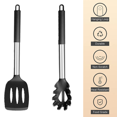 thumbnail image 3 of Juego de utensilios de cocina de 2, utensilio de cocina de silicona resistente al calor con mango de acero inoxidable, 3 of 5