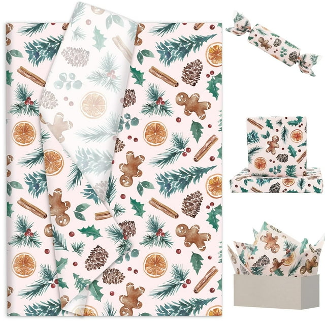 Papel de Seda Navideño JarThenaAMCS 14x20 Pulgadas 100 Hojas