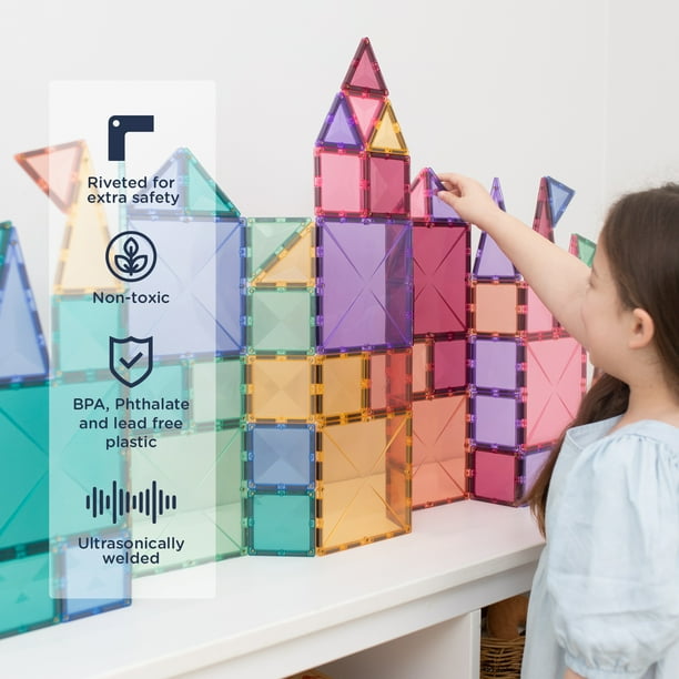 CONNETIX Magnetic Tiles, Pastel Creative Pack, 120 Pieces - Walmart.ca