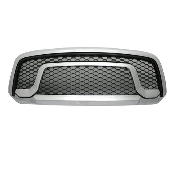 Ikon Motorsports Compatible with 13-18 Dodge Ram 1500 ,19-24 Ram 1500 Classic Rebel Style Mesh Honycomb Grill Grille Chrome