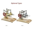 thumbnail image 2 of Stirling Engine Kit Hot Air Motor Model Physical Dual Engine Generator Model with LED Light Flywheel Design Science Experiment Wooden Base DIY Education Toy for Teacher Adults Kids School Of, 2 of 7