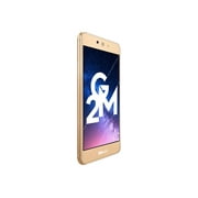 Angle View: BLU Grand M2 - 3G smartphone - dual-SIM - RAM 1 GB / 8 GB - microSD slot - LCD display - 5.2" - 854 x 480 pixels - rear camera 5 MP - front camera 5 MP - gold