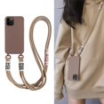 thumbnail image 2 of Luxury Solid Color Crossbody Lanyard Strap Phone Case For Iphone 15 Series, iPhone 14, 2 of 6