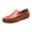 Brown, variant on Men's Slip on Penny Loafers Casuals Wide Flat Shoes with Arch Support Comfortable Work Buisness Dressy Moccasins Black Size 6.5