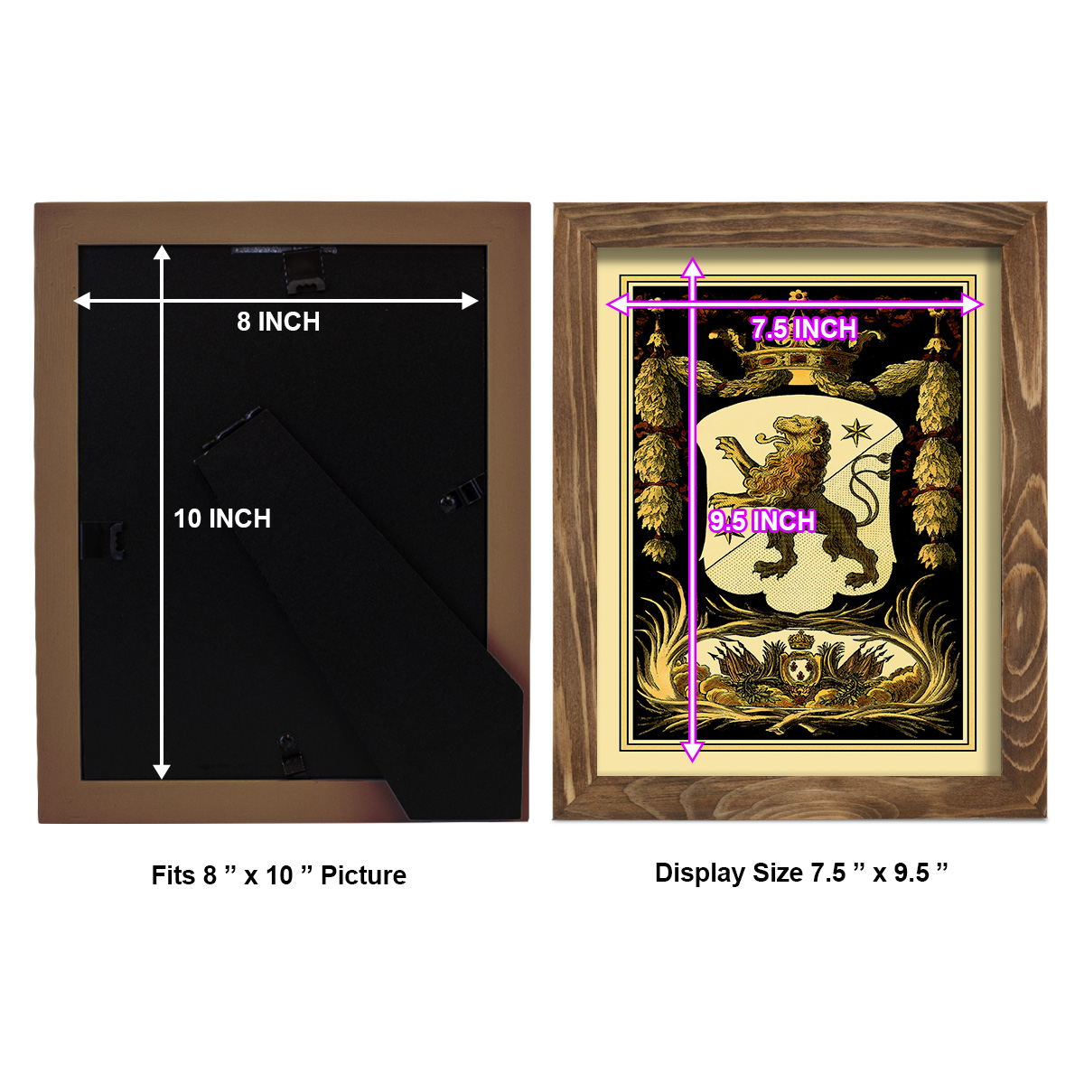 Family Crest III -Framed Print w/glass-Walnut