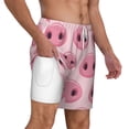 thumbnail image 3 of Picia Pig Nose pattern Mens Swim Trunks with Compression Liner Stretch Beach Shorts Quick Dry with Zipper Pockets No-Chafing Board Shorts-Small, 3 of 9