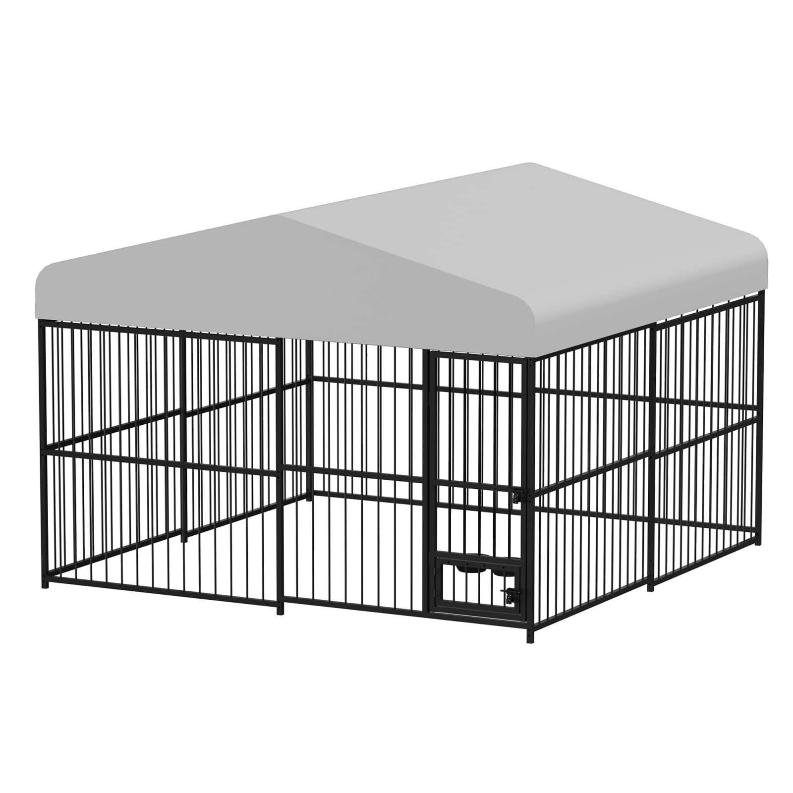 10x10x6 FT Heavy-Duty Outdoor Dog Kennel for Large & Medium Dogs – UV-Resistant Waterproof Cover, Secure Lock, Metal Enclosure, Easy Assembly