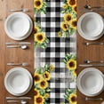 thumbnail image 6 of Farmhouse Cow Table Runner - 90 Inch Long, Kitchen Dining Table Runner Dresser Scarves, Pastoral Sunflower Botanical Black Plaid Farmhouse Decor for Coffee Tables Wedding Party Banquet, 6 of 8