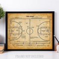 thumbnail image 4 of Basketball Court Art Print - 11x14 Unframed Patent Print - Great Game Room Decor or Gift for Basketball Coaches, 4 of 5
