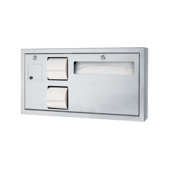 ASI-0487-L-9 Toilet Seat Cover  Toilet Tissue Dispenser with Sanitary Napkin Disposal - Horizontal, ADA - Surface Mounted