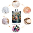 thumbnail image 6 of Yayeee 4 Pack Qtip Holder Bathroom Cotton Swab Canister with Lid Clear Dispenser Set, Green Goldfish, 6 of 6