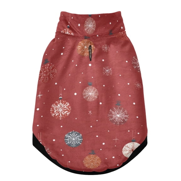 Pet Winter Coat Snow Zipper Clothing Cold Weather Dog Vest Warm Puppy Coat Simple Christmas Pattern