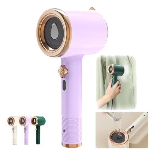 Miniplancha portátil, 2 en 1, para viaje, plancha de vapor, plancha de mano para ropa, precalentamiento rápido, planchado en seco con vapor, ideal para casa y viajes (morado)
