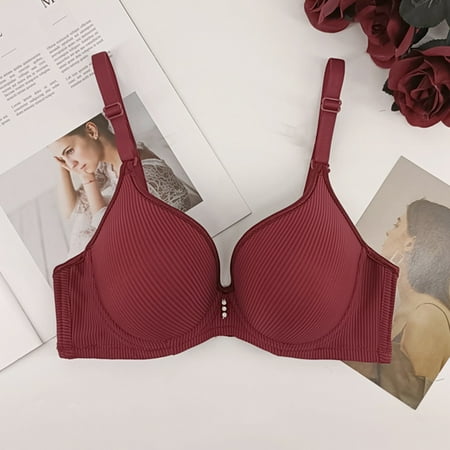 Pavied Minimizer Bras Bralettes for Women Feelingirl Bra Women Adjust Lingerie Lingerie Bra Seamless Bras Womens Bras Wine 34