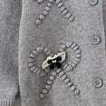 thumbnail image 6 of Lorytime Girls Cardigan Sweater size 4-6 Kids Bow Tops Button Crewneck Long Sleeve Knitwear Spring Outwear Gray 130, 6 of 6