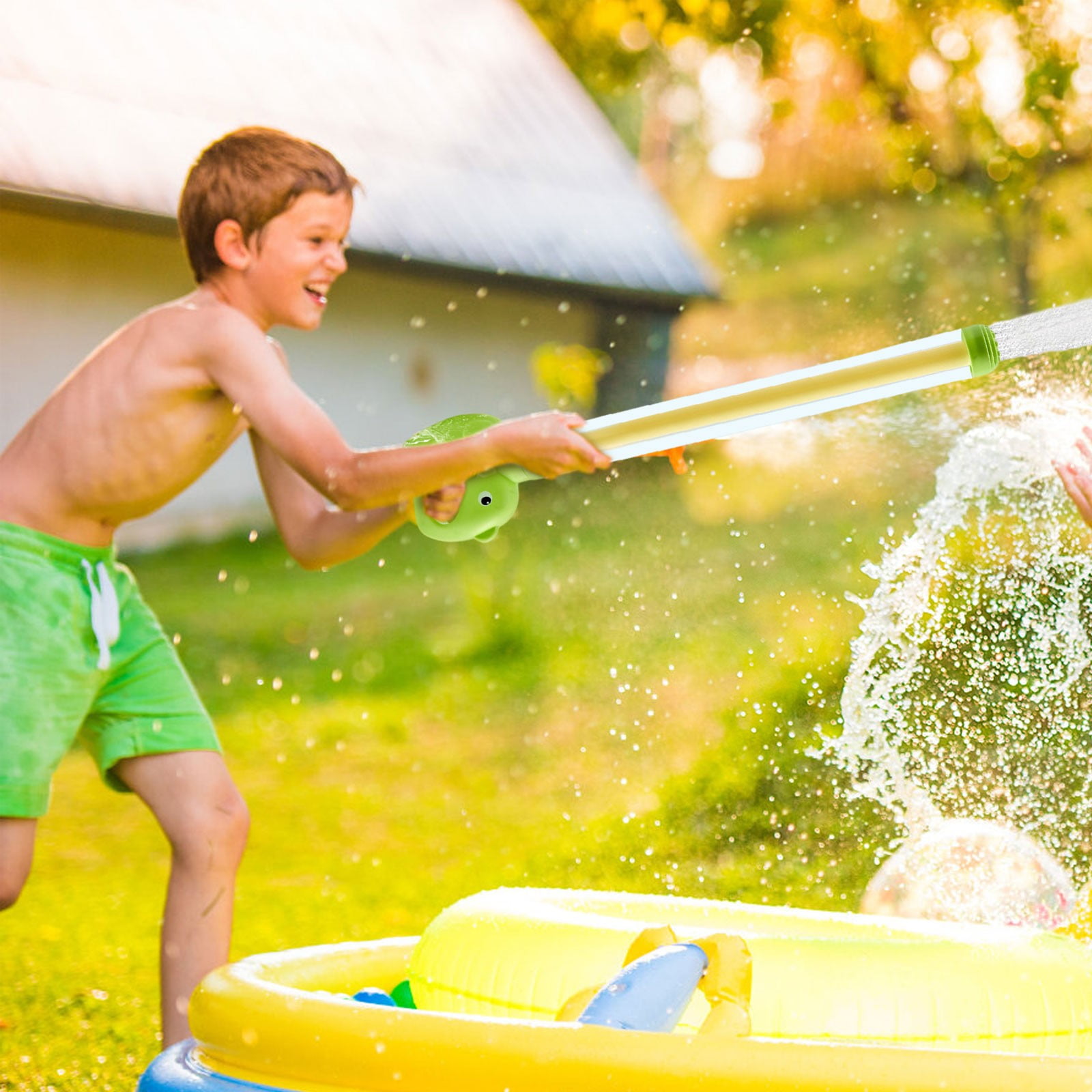 Pull-Back Water Gun 24.41 in, Plastic Manual Pump Water Gun, Outdoor Summer Fun, Pool Party, Backyard Play Beach Essentials (3PCS)