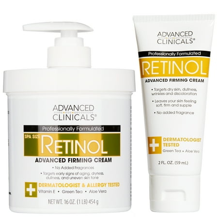 Advanced Clinicals Retinol Advanced Firming Body Cream & Travel Size Set
