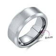 thumbnail image 5 of Bling Jewelry Mens Plain Titanium Wedding Band Ring Beveled Gunmetal Silver Plated 8MM, 5 of 6