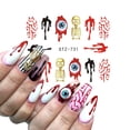 thumbnail image 1 of Braveheart Watermark Nail Sticker Tatoos Halloween Colorful Eyes Skull Element Nail Wraps Diy Manicure Sticker, 1 of 9