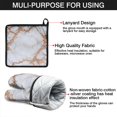 thumbnail image 7 of White Rose Gold Marble Pattern Kitchen Oven Mitt and Pot Holder Sets 2 Pcs for Baking, Cooking and Grilling, Heat Resistant Up To 392 °F, 7 of 7