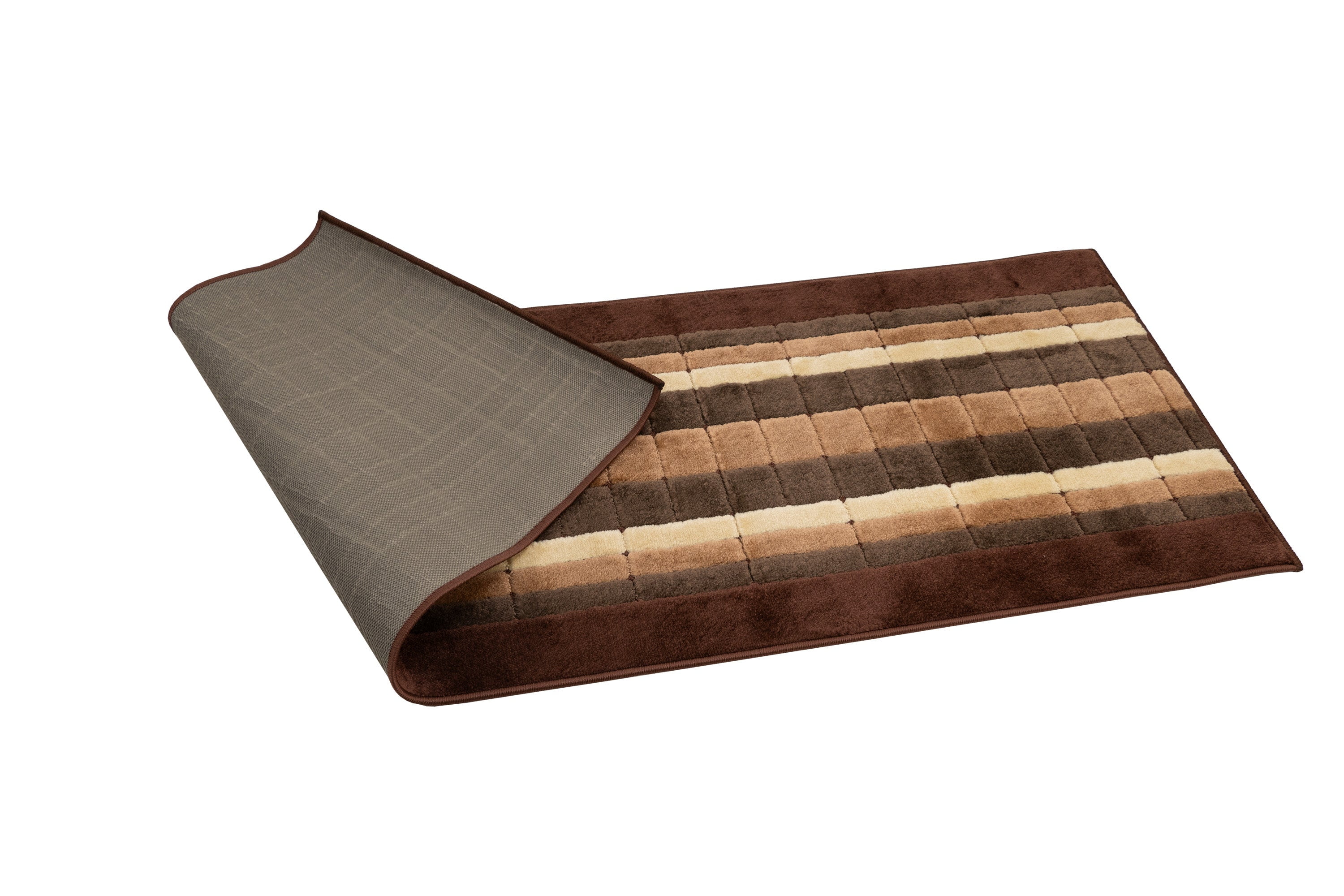 Machine Washable Custom Size Runner Rug Square Beige Brown Color Slip skid Resistant Latex Back Rug Runner Customize Length By Feet and 26" or 36" Width