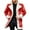 Red, variant on Mens Christmas Suit Christmas Cardigan Santa Jacket Coat for Men Hoodies Claus Adult Suit Outfit Party Women Warm Lined Long Red L