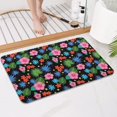 thumbnail image 4 of Pioneer Flower Floral Print Pattern Bathroom Rugs Mat, Non Slip Microfiber Bathroom Rug with Rubber Backing, Soft Mats for Bathroom Floor Tub Shower, 17"x27", 4 of 5