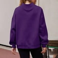 thumbnail image 4 of WXLWZYWL Sweatshirts for Women Long Sleeve Shirts High Neck Side Split Solid Color Tops with Pockets, 4 of 6