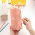 thumbnail image 4 of Clearance! FNGZ Stationery Bag Pencil Pouch Bag Cosmetic Pouch Stationery Pencil Case Office Pouch Large Pencil Student Office Stationery Pink, 4 of 7